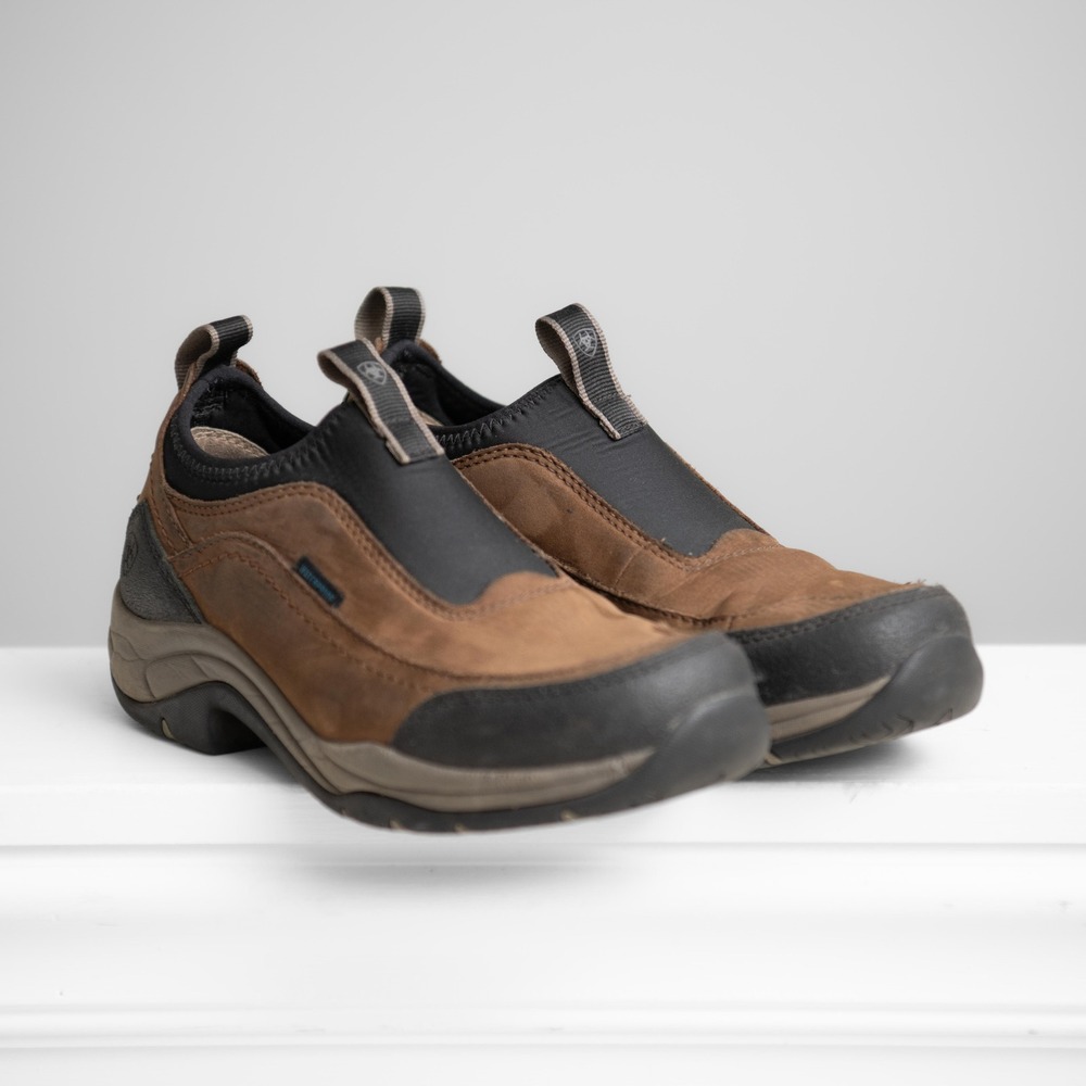 Ariat Terrain Ease Womens 7.5 Slip On Shoes Brown Leather GorpCore Durable
